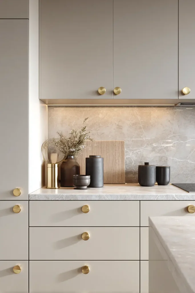 1. Start Small With Gold Cabinet Knobs