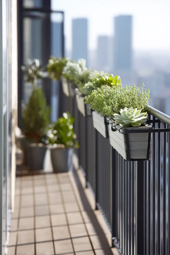 10. Magnetic Planters for Metal Railings