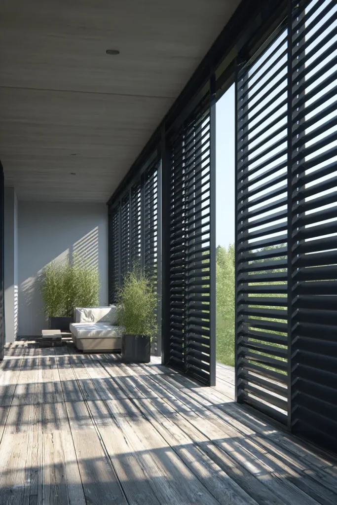 13. Aluminum Privacy Louvers (Fixed)