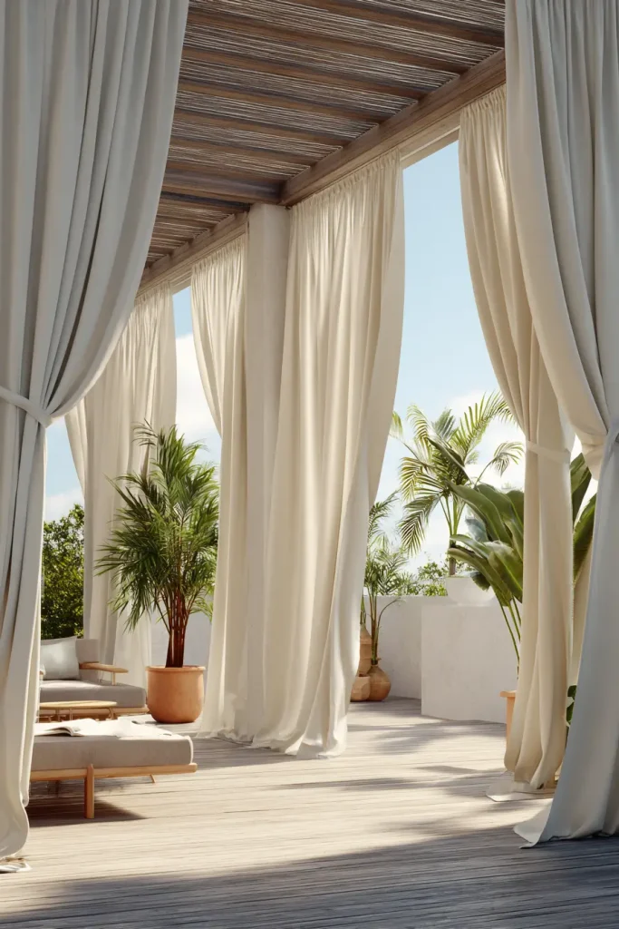5. Heavy Canvas Curtains With Weights