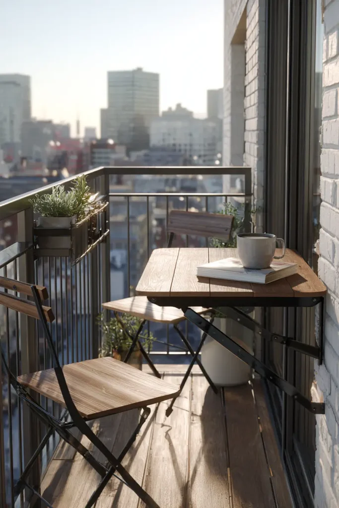 6. A Small Bar Table That Mounts to the Railing