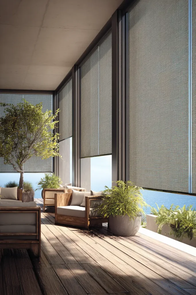 9. Roll-Up Exterior Blinds (Zip Track)