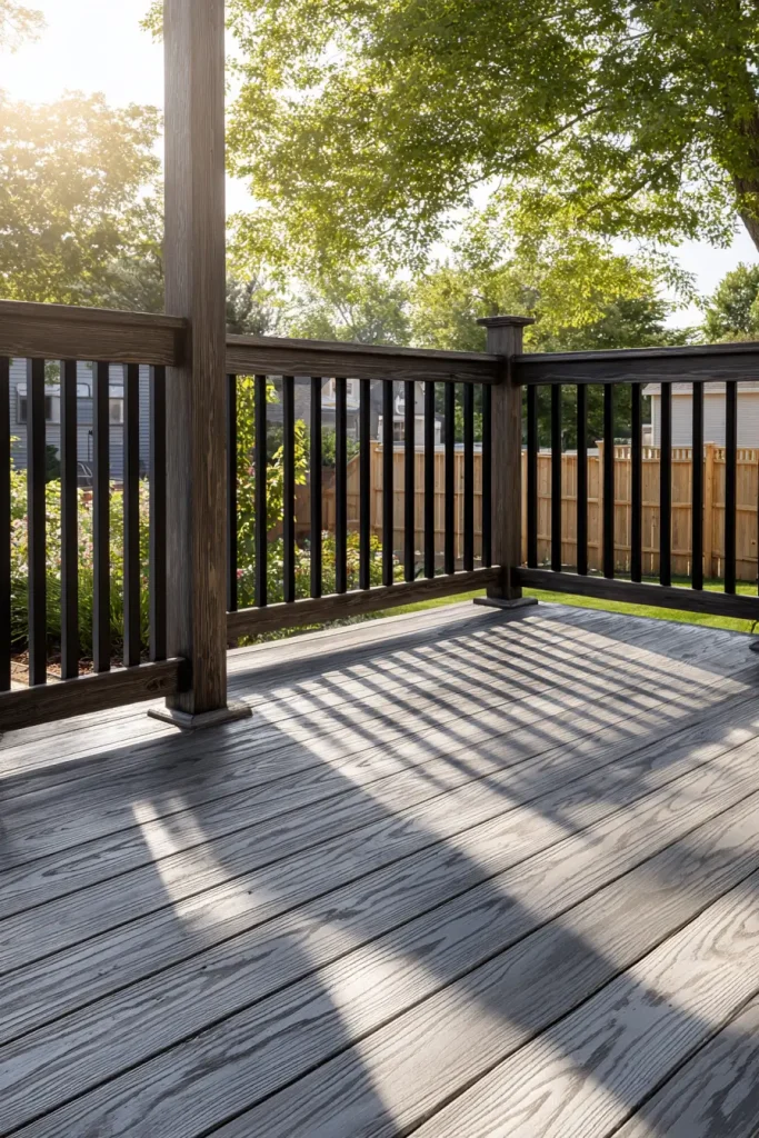 Semi-Transparent Floor + Solid Color Railings (The Pro Method)