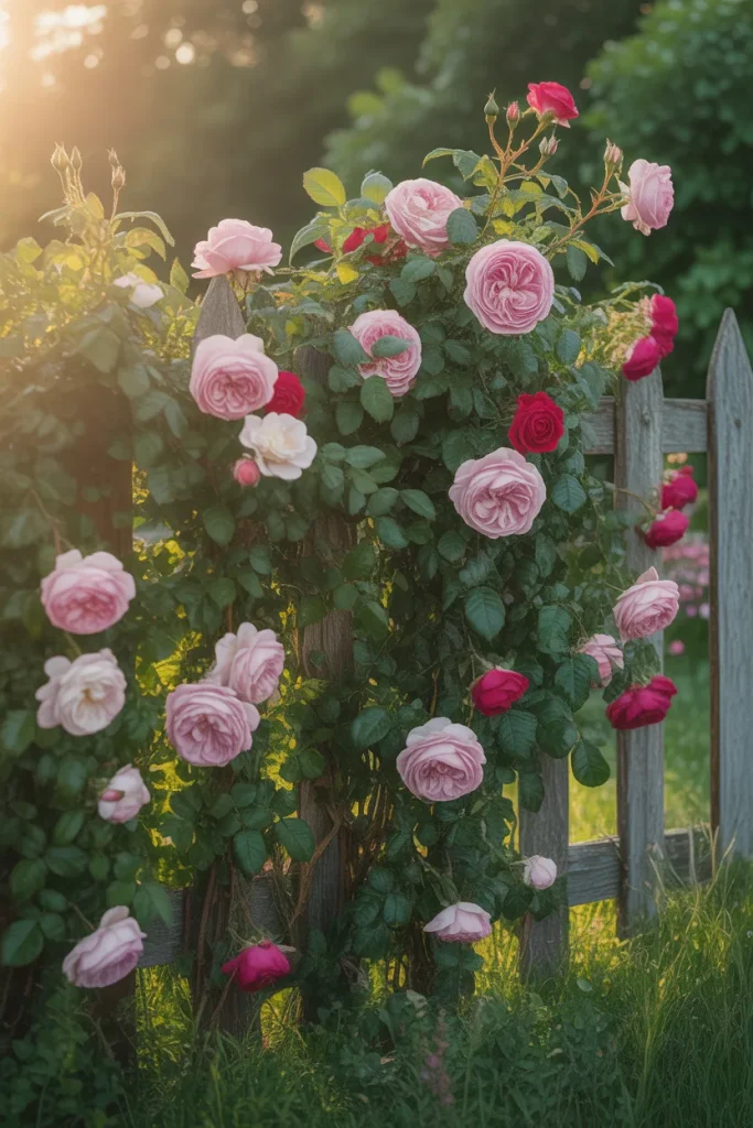 1. Climbing Roses for a Fence That Feels Like a Fairy Tale