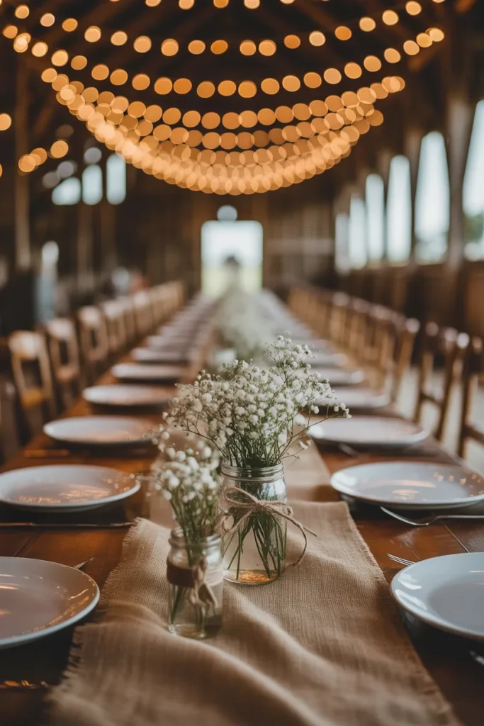 1. Rustic Burlap Runner