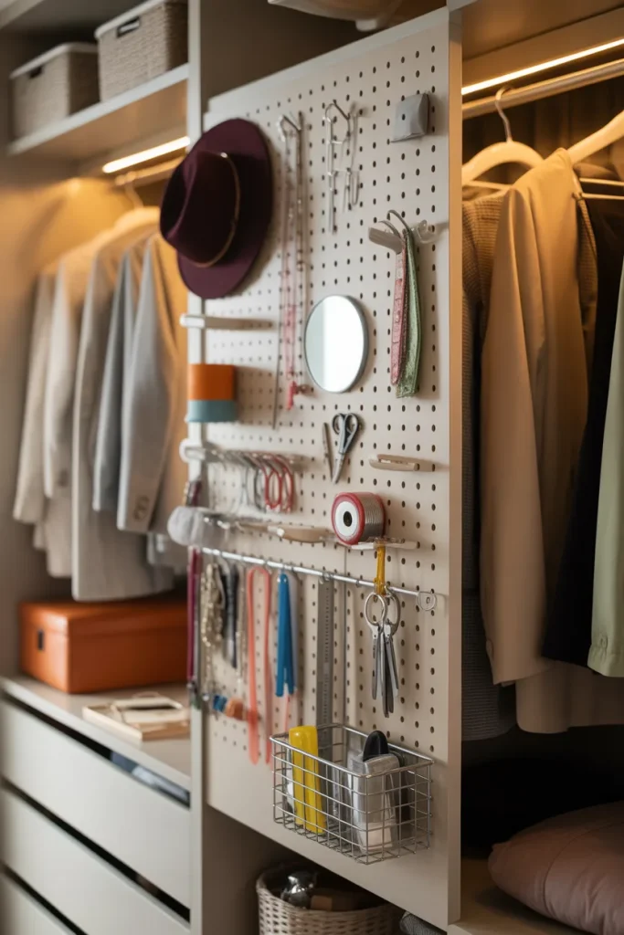 11. Add a Pegboard to One Wall