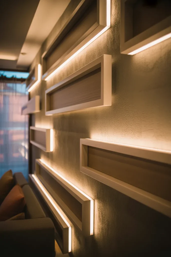 11. Shadow Box Panels with LED Lighting