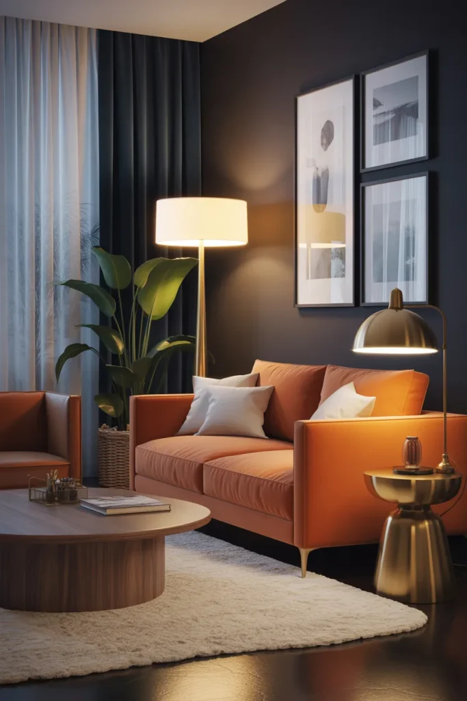 12. Add Metallic Gold or Brass Lamps