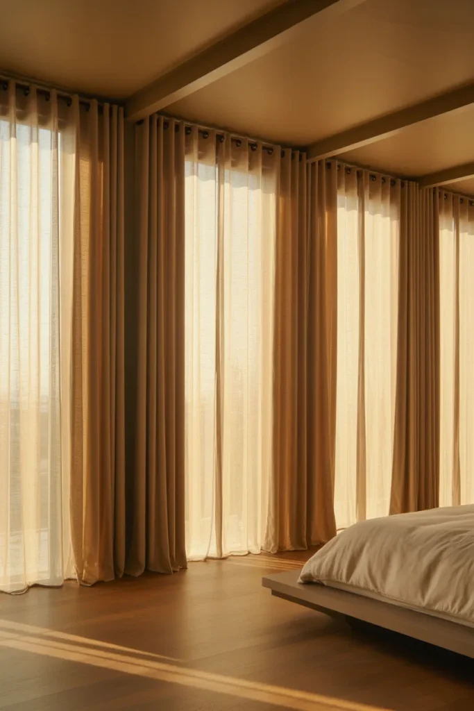 12. Hang Curtains From Near the Ceiling