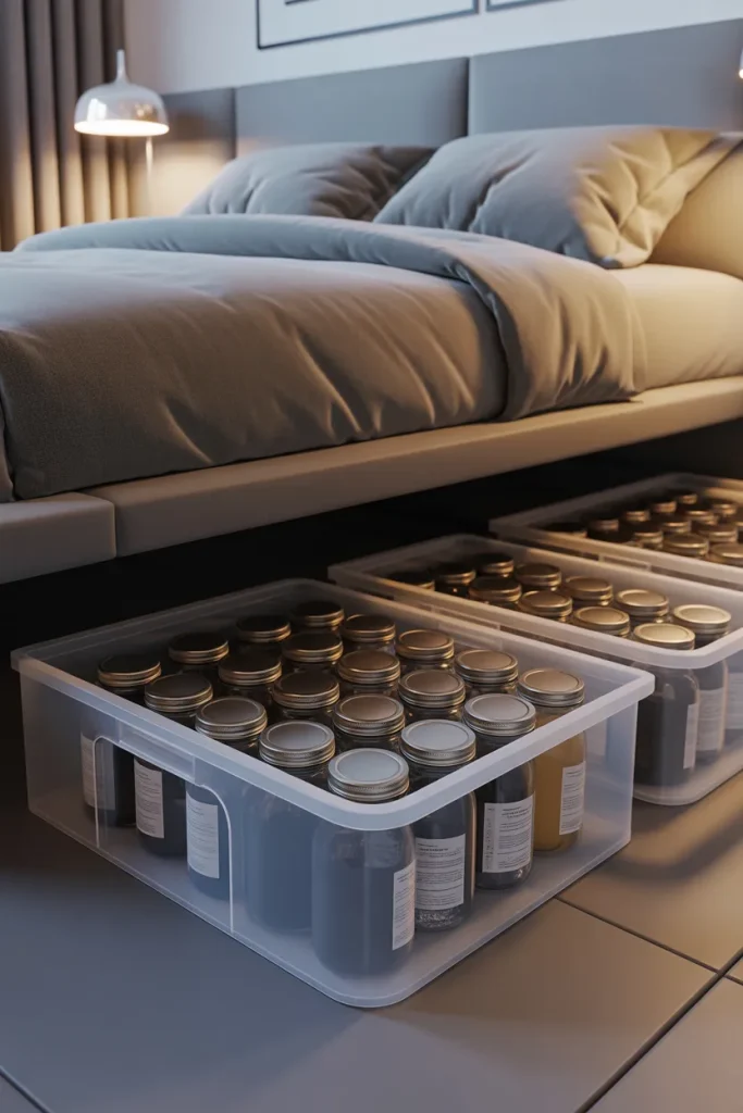 12. Store Jars Under the Bed