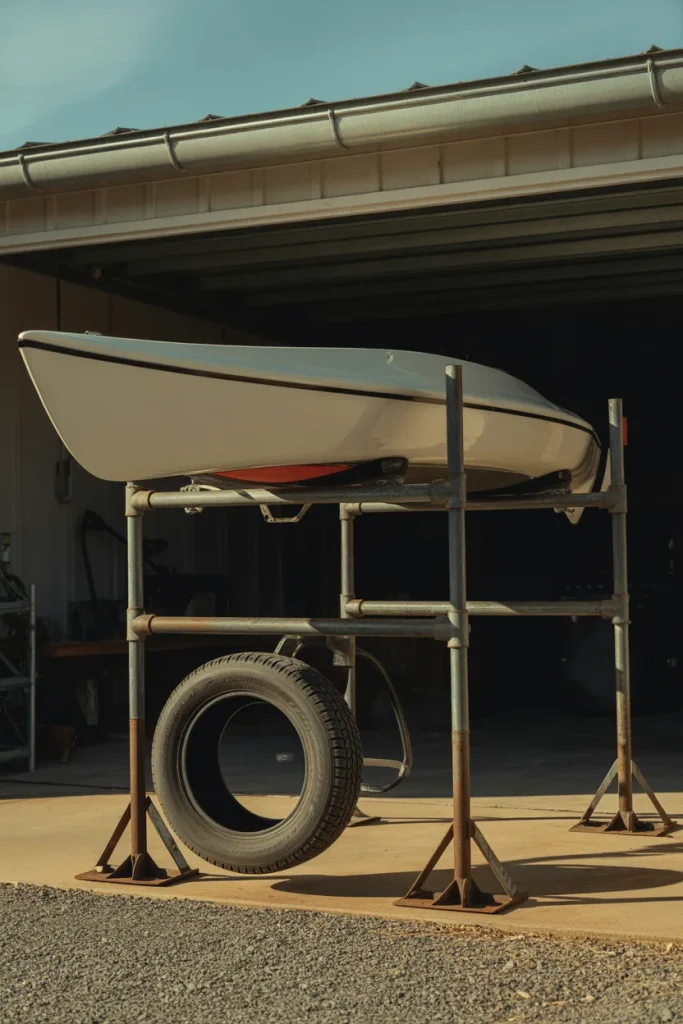12. Tire Rack from a Garage