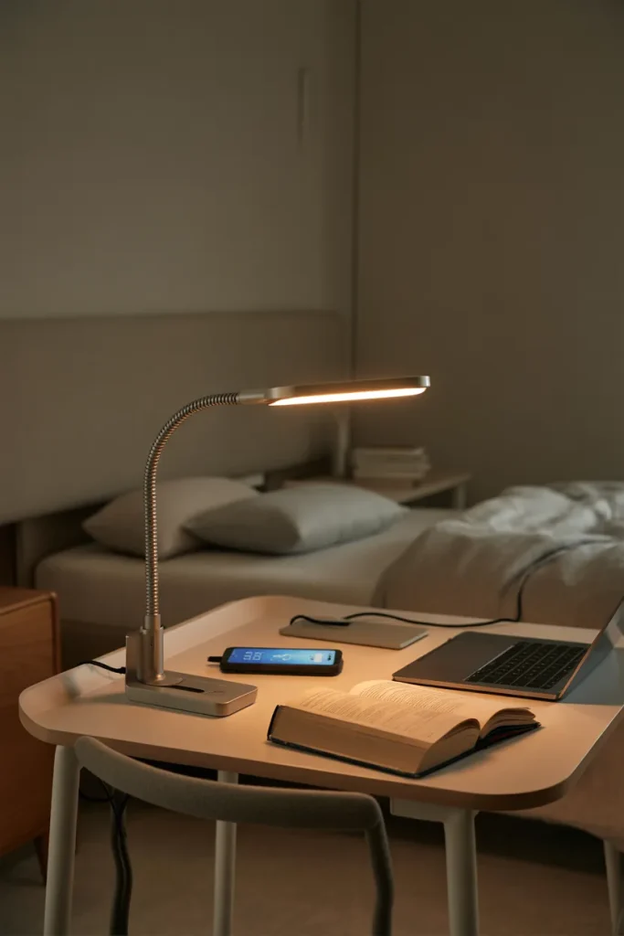 13. A Desk Lamp With Clamp Base