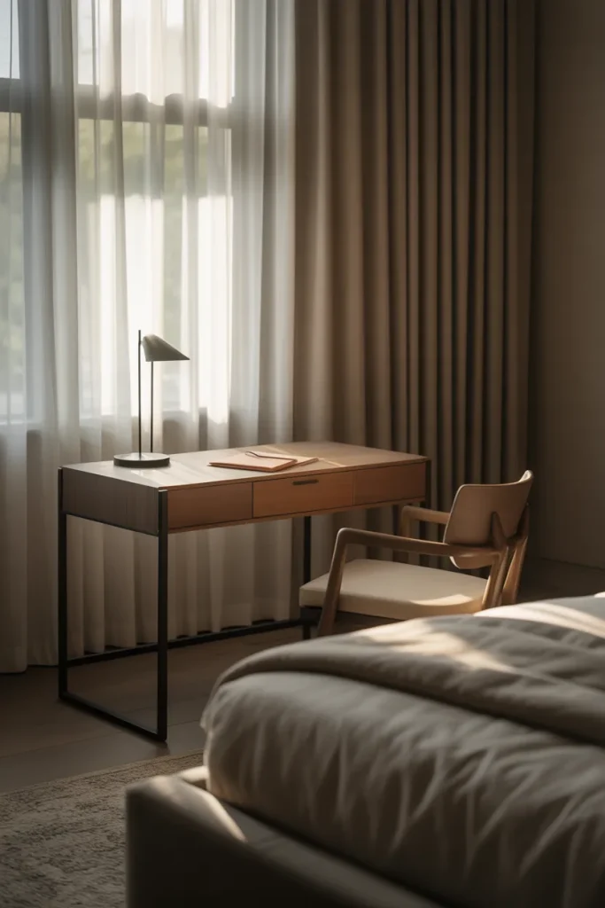 13. Add a Small Desk That Does Double Duty