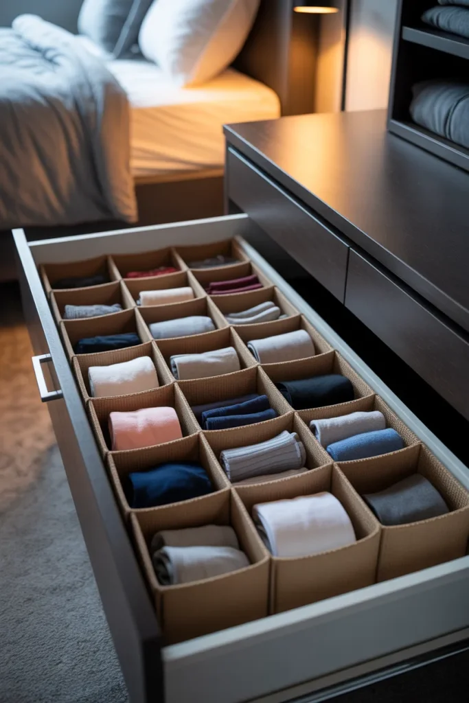 14. Drawer Dividers (Fabric or Cardboard)