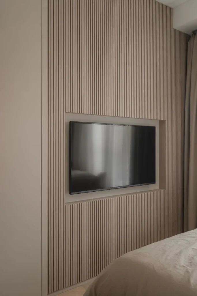 15. Slats Painted to Match Your Wall