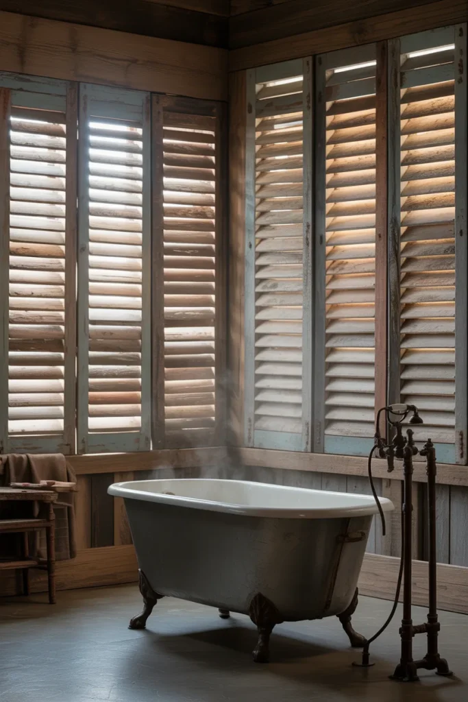 16. Rustic Barnwood Shutters