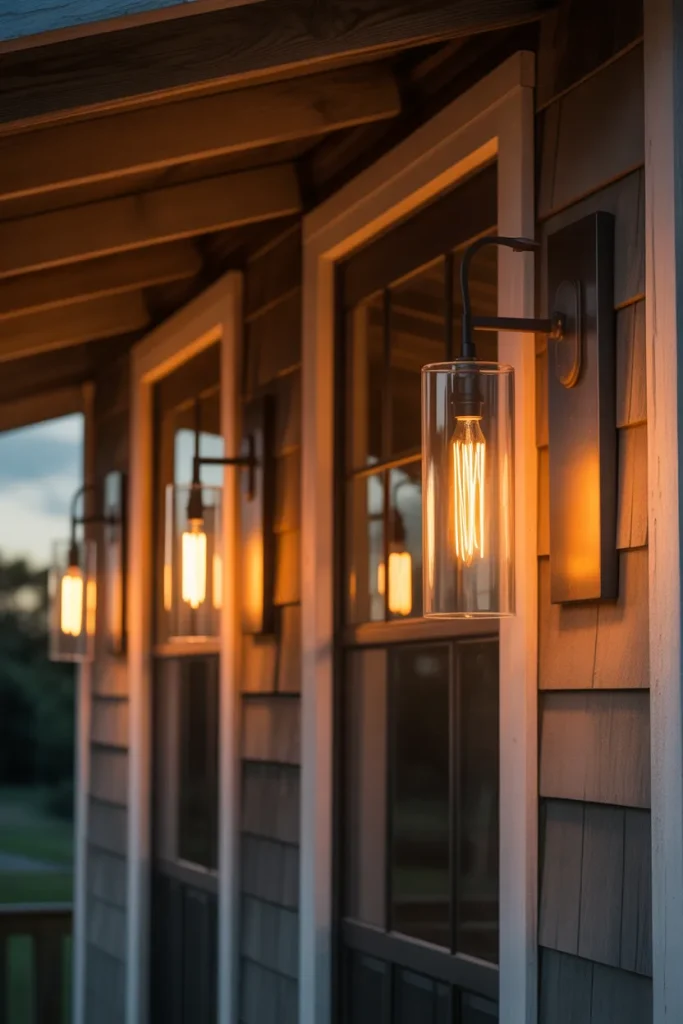 16. Sconces With a Clear Glass Bottom Panel