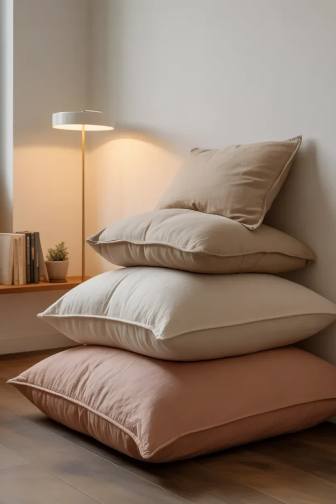 2. Use a Floor Pillow Corner