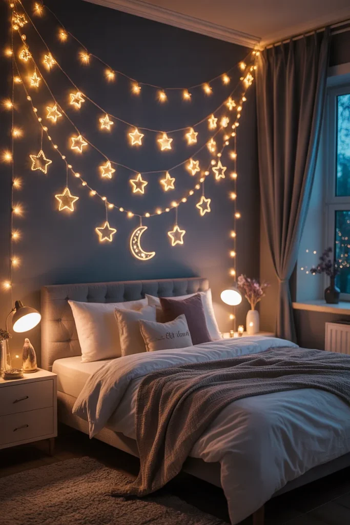 4. String Up Tiny Star and Moon Fairy Lights