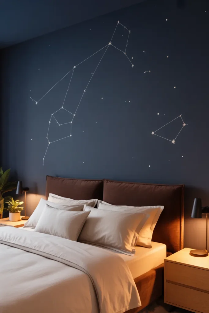 5. Constellation Map Above the Bed