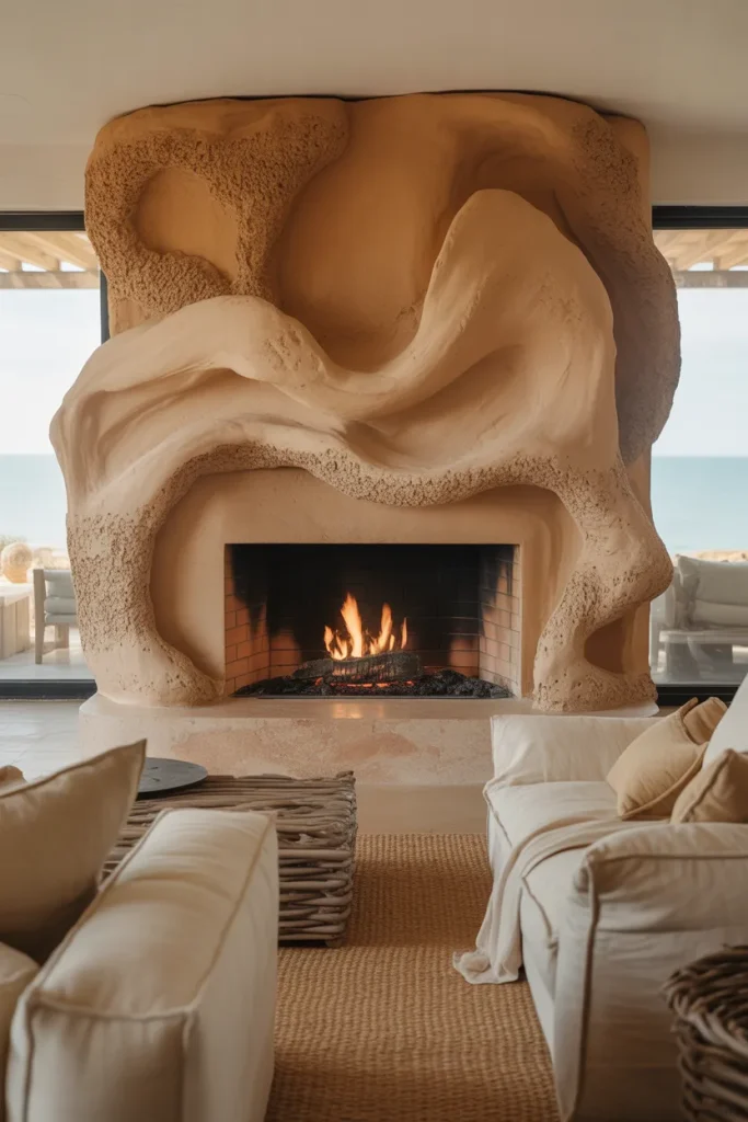 5. Sand-Textured Plaster for Beach Vibes