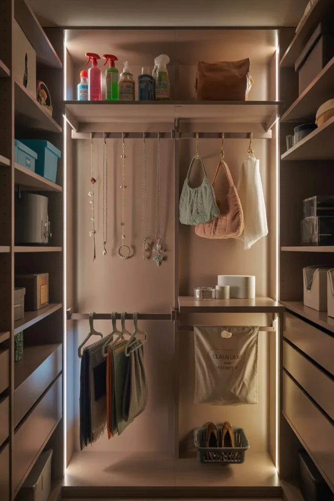 6. Install Tension Rods for Small Spaces