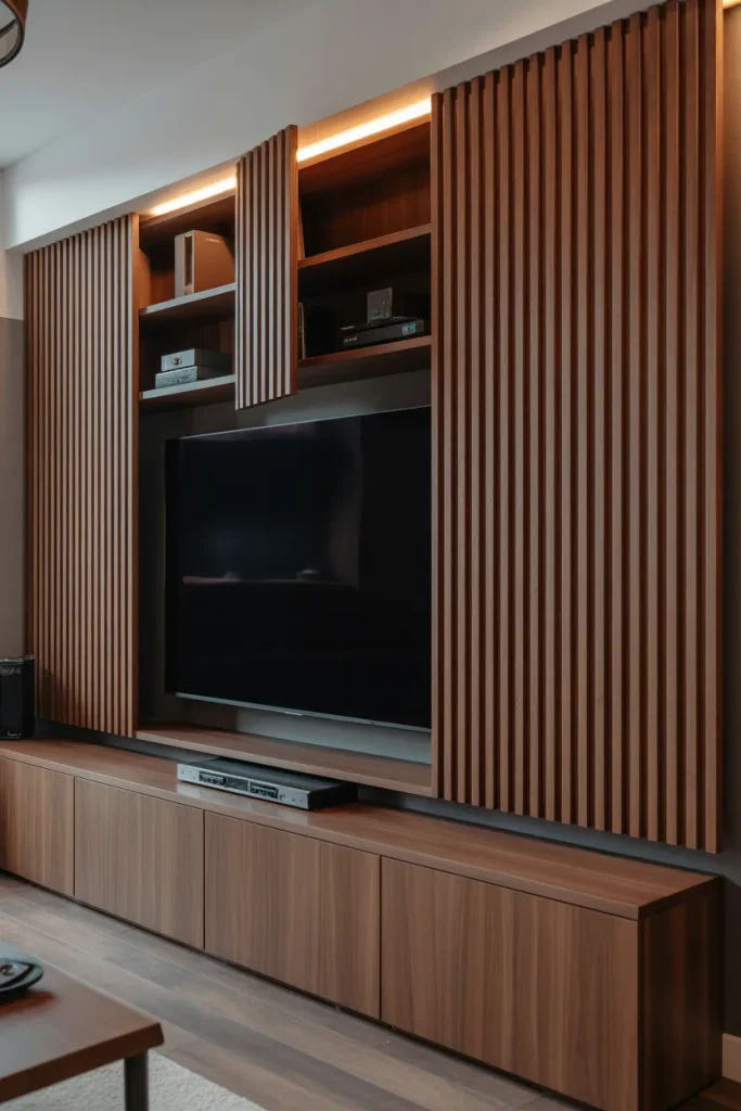 6. Slats With Hidden Storage