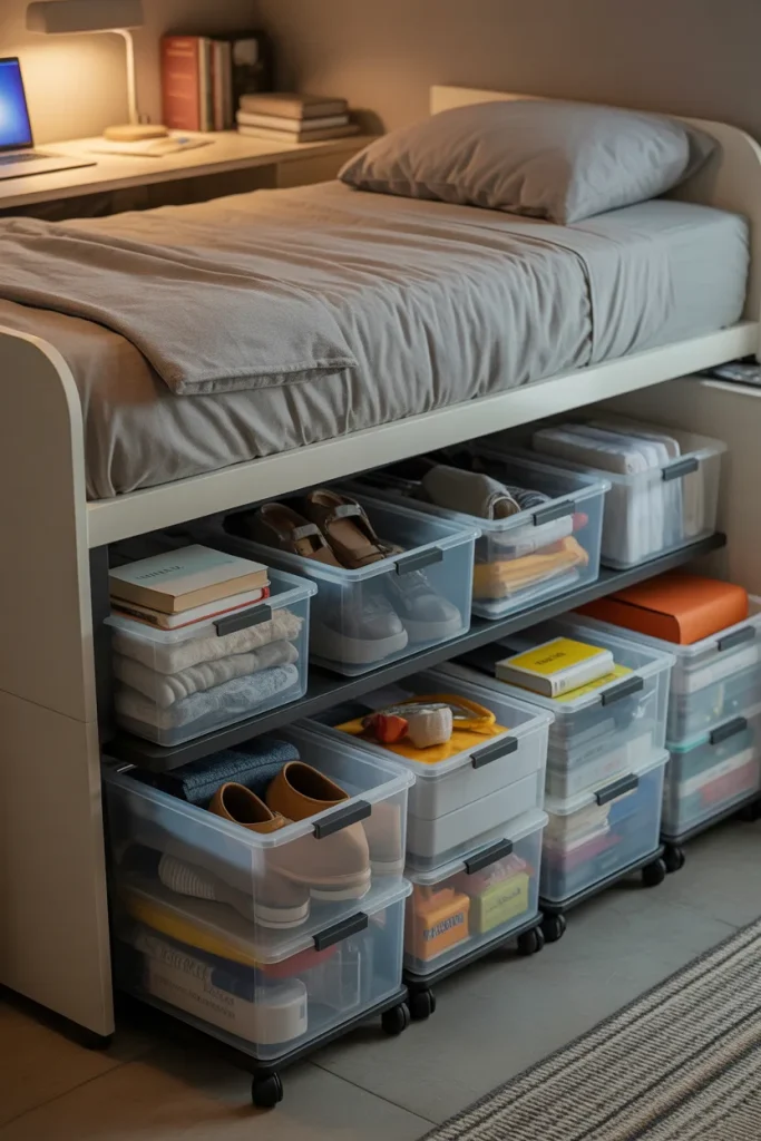 6. Under-Bed Storage With Wheels