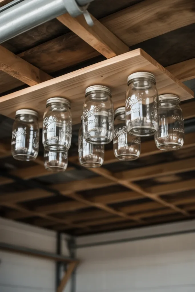 7. Screw Lids to a Ceiling Joist