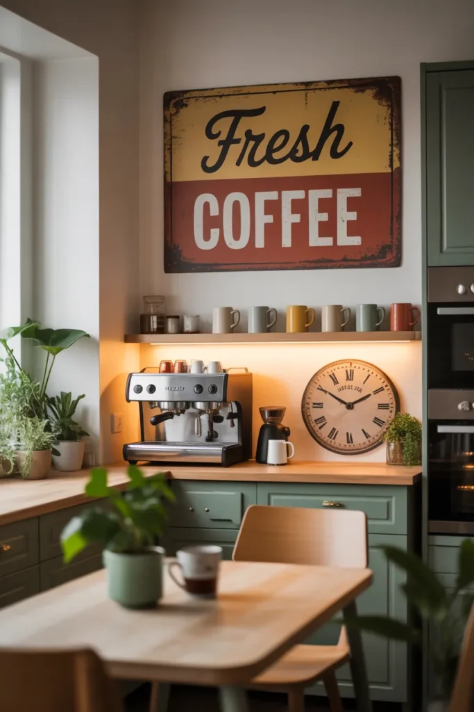 7. Vintage Signs for a Coffee Shop Vibe