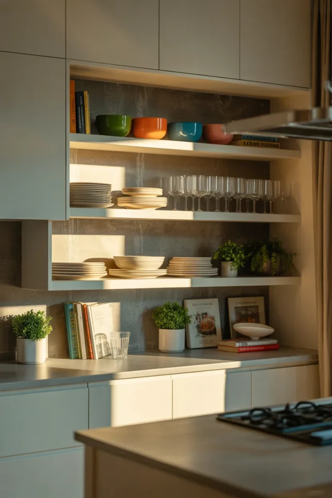 8. Add Open Shelving by Removing Upper Doors