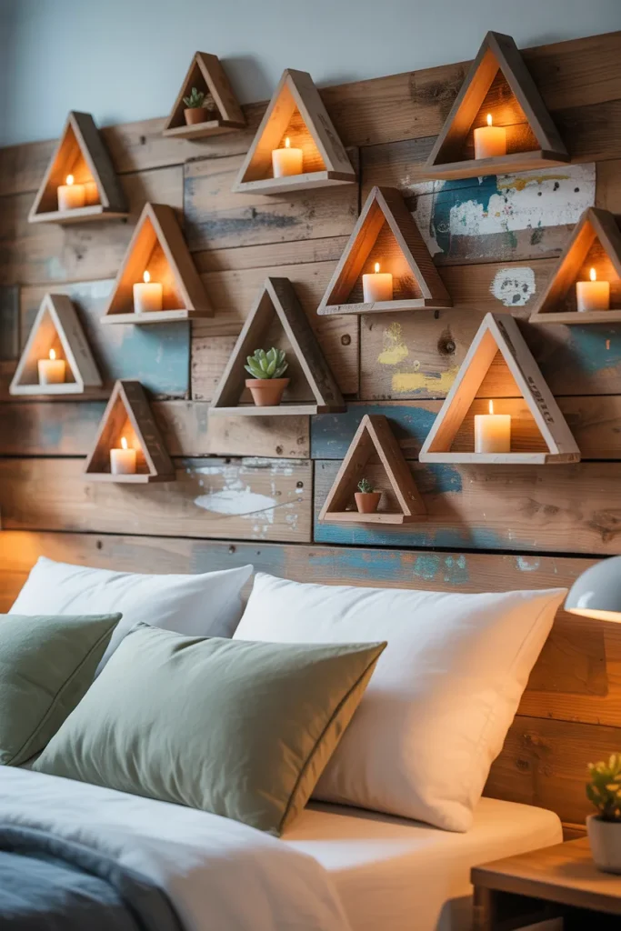 9. Pallet Wood Scrap Shelves