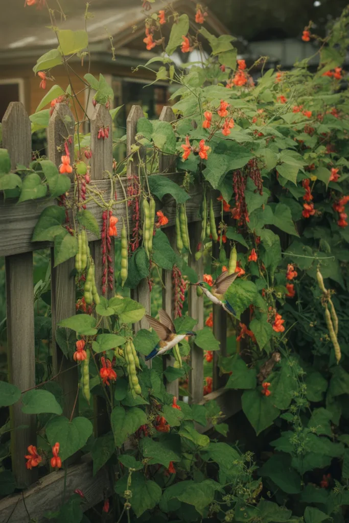 9. Scarlet Runner Bean for a Fence That Grows Snacks