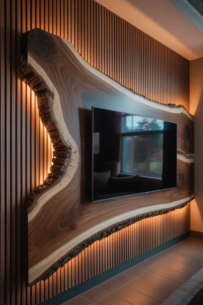9. Slats With a Live Edge Frame