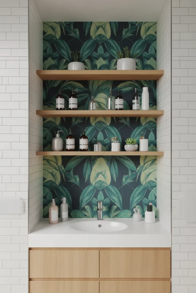 Fifth Idea: Stick-On Wallpaper for a Pop of Pattern