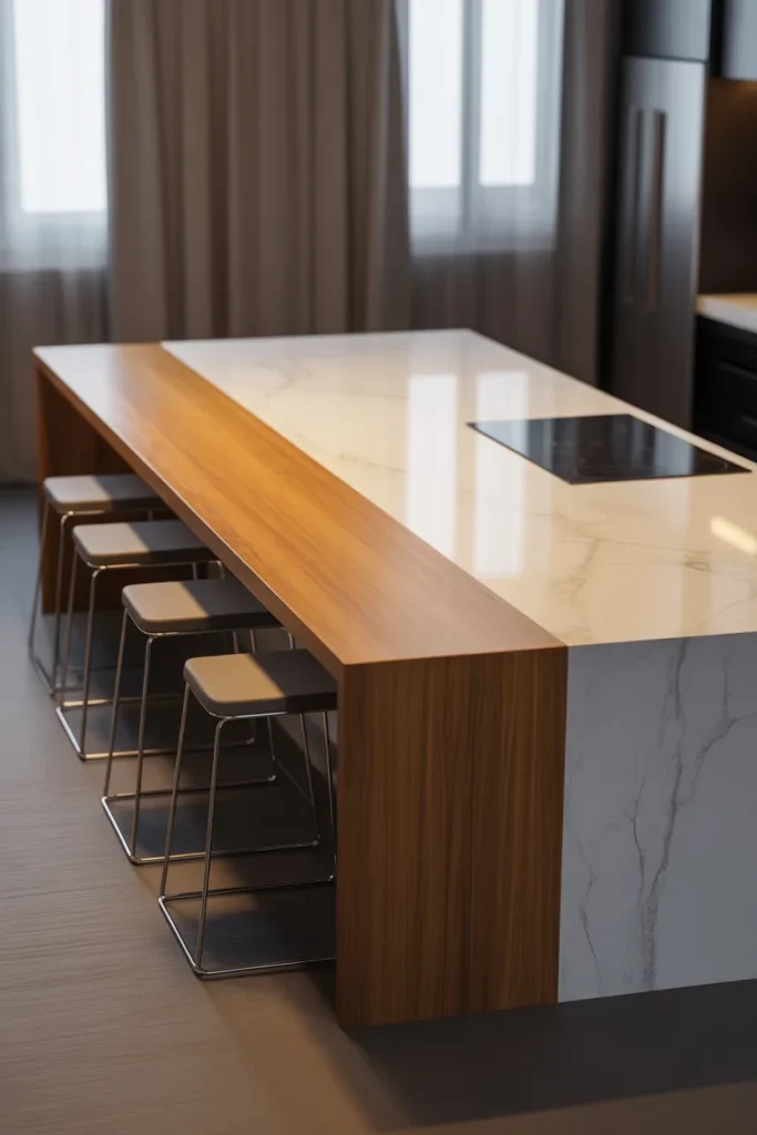 Idea 10: Mixed Materials on the Same Counter