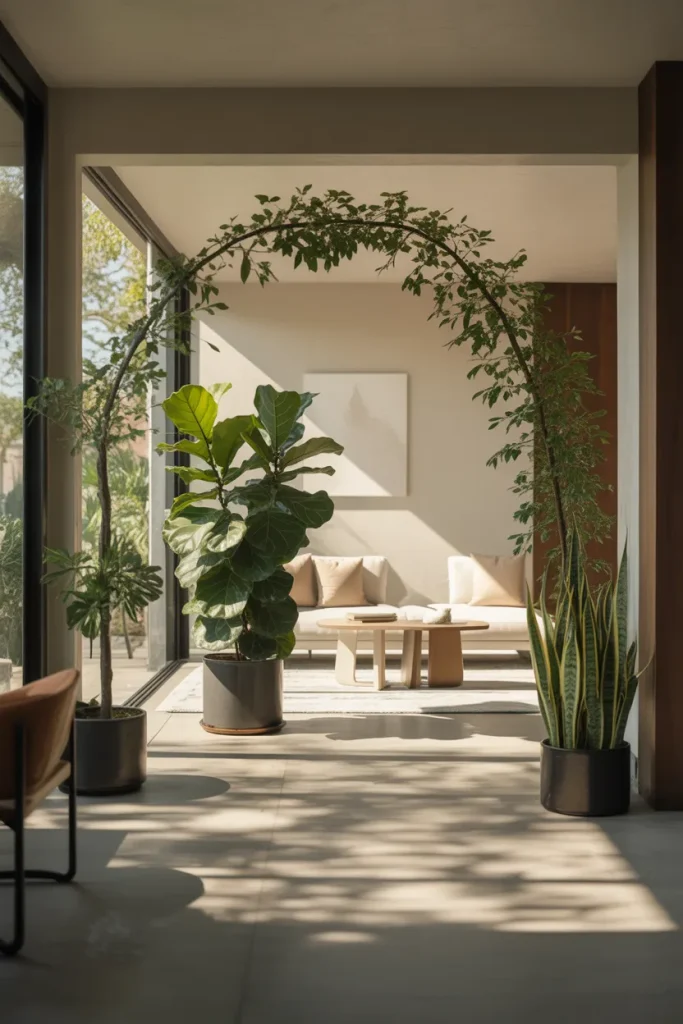 Idea 12 Add a Tall Plant as a Soft Block