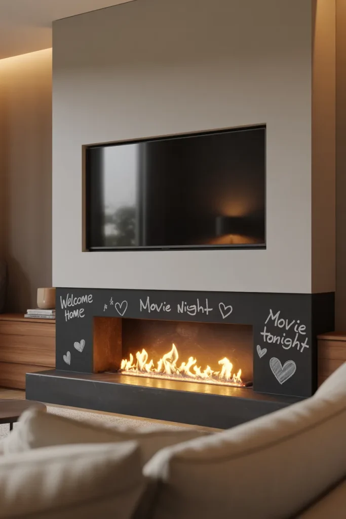 Idea 12: The Chalkboard Painted Mantle