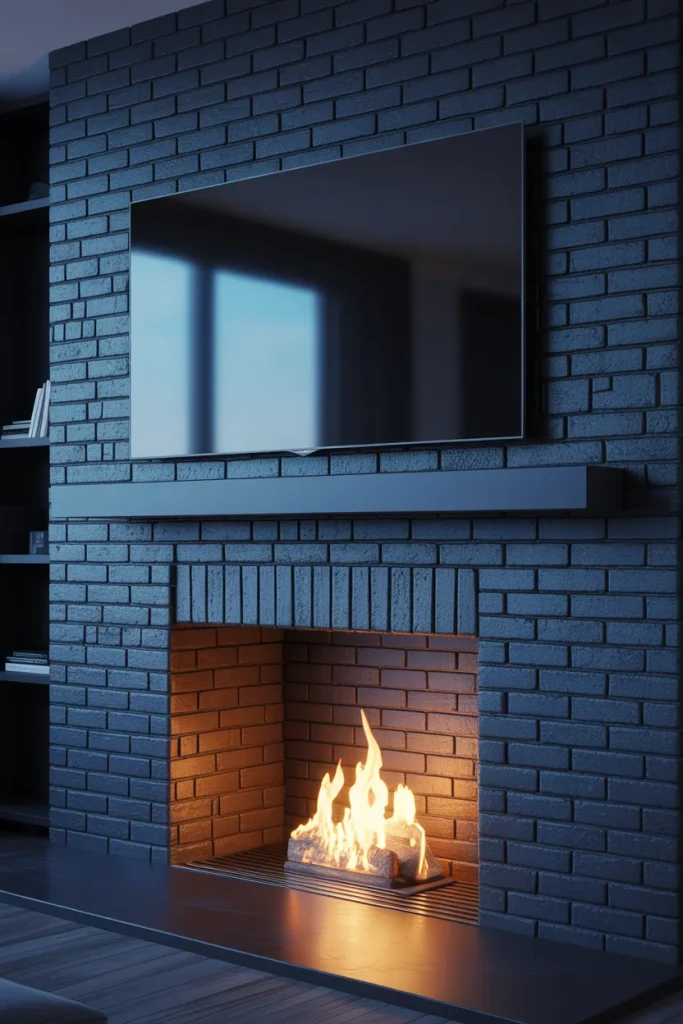 Idea 4: The Painted Brick Hidden TV