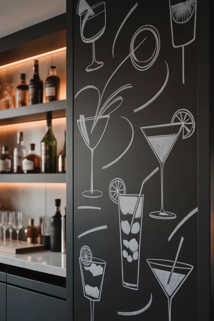 Idea 6 – Paint One Wall with Chalkboard Paint for Daily Specials