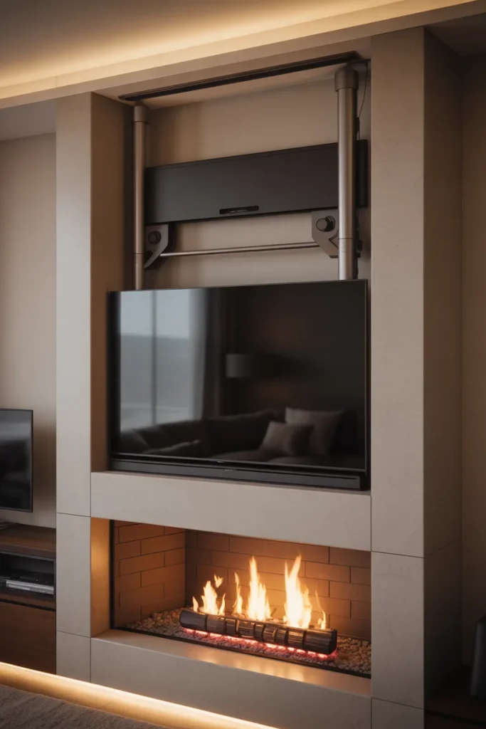 Idea 7: The TV on a Pull Down Mount