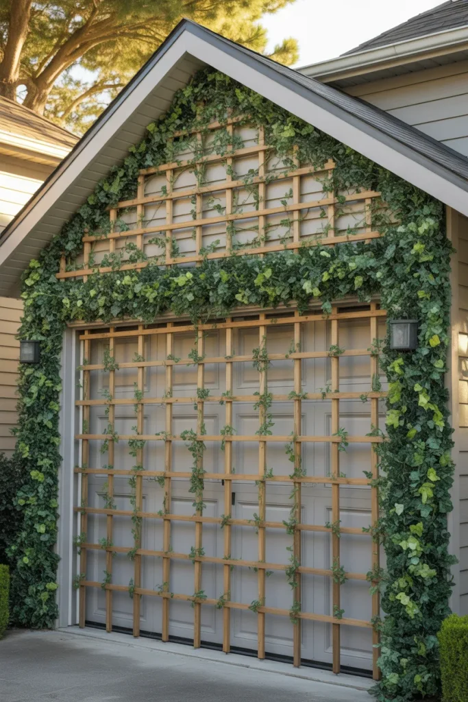 Idea 8 Plants and Trellis Attached to the Door