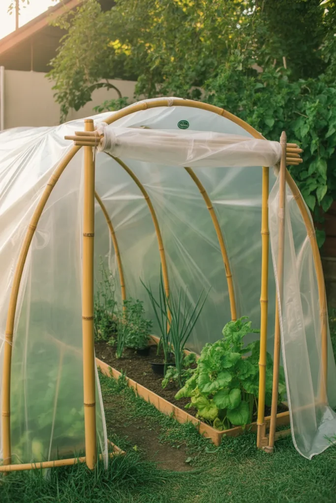 Idea 9 – Shower Curtain Hoop House
