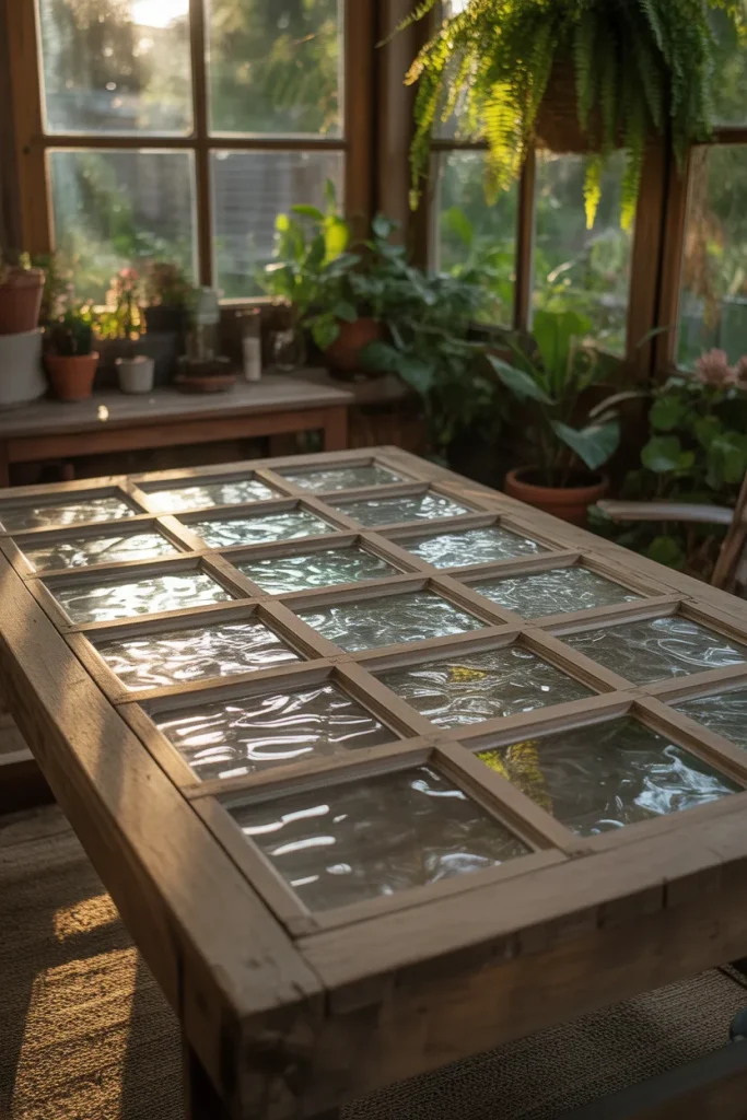 Idea Four – Old Window Frame with Wavy Glass
