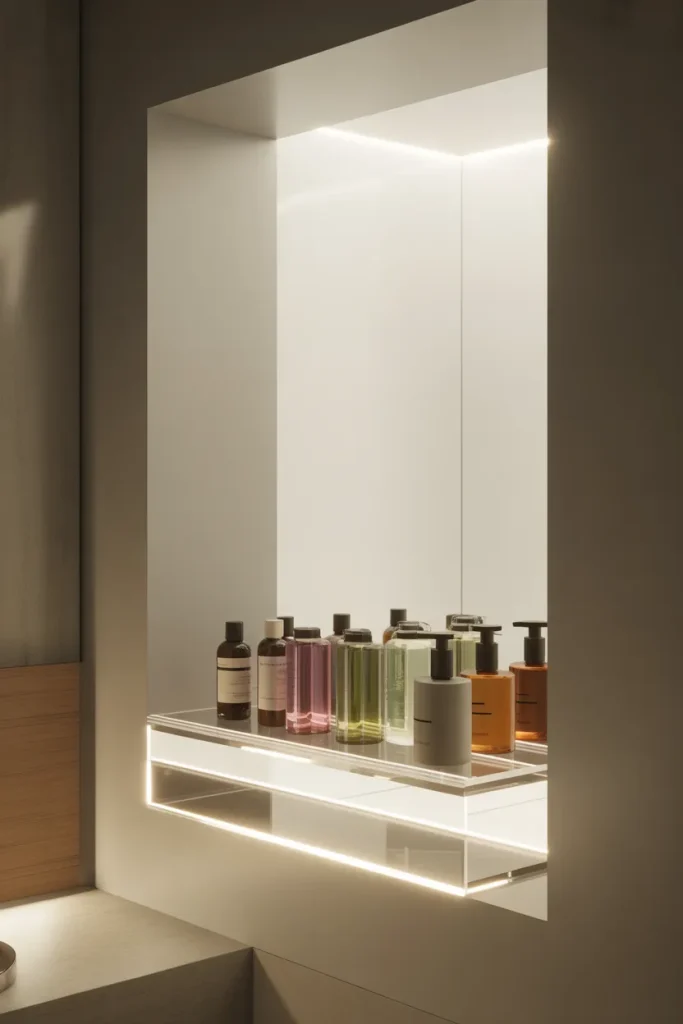 Seventeenth Idea A Clear Acrylic Shelf for Invisible Storage