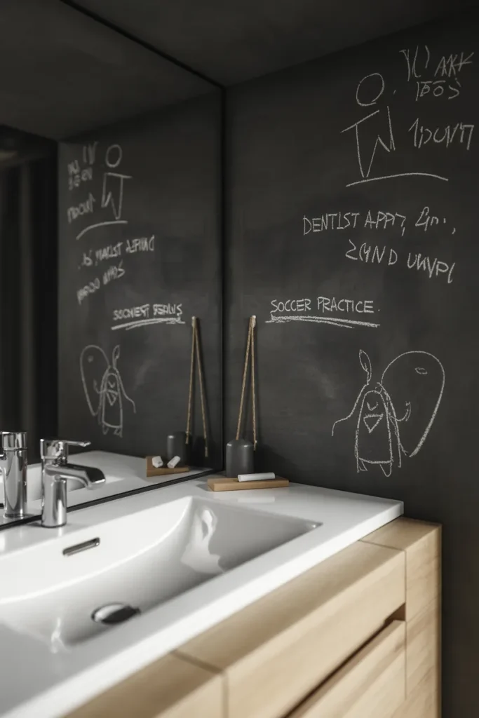 Sixteenth Idea A Strip of Chalkboard Paint on the Back Wall