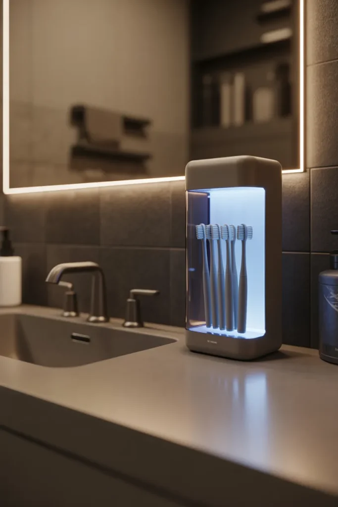 10. A Toothbrush Holder That Kills Germs