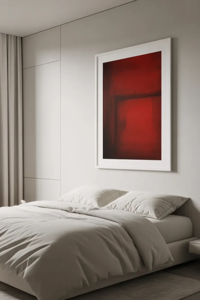 10. One Red Piece of Wall Art