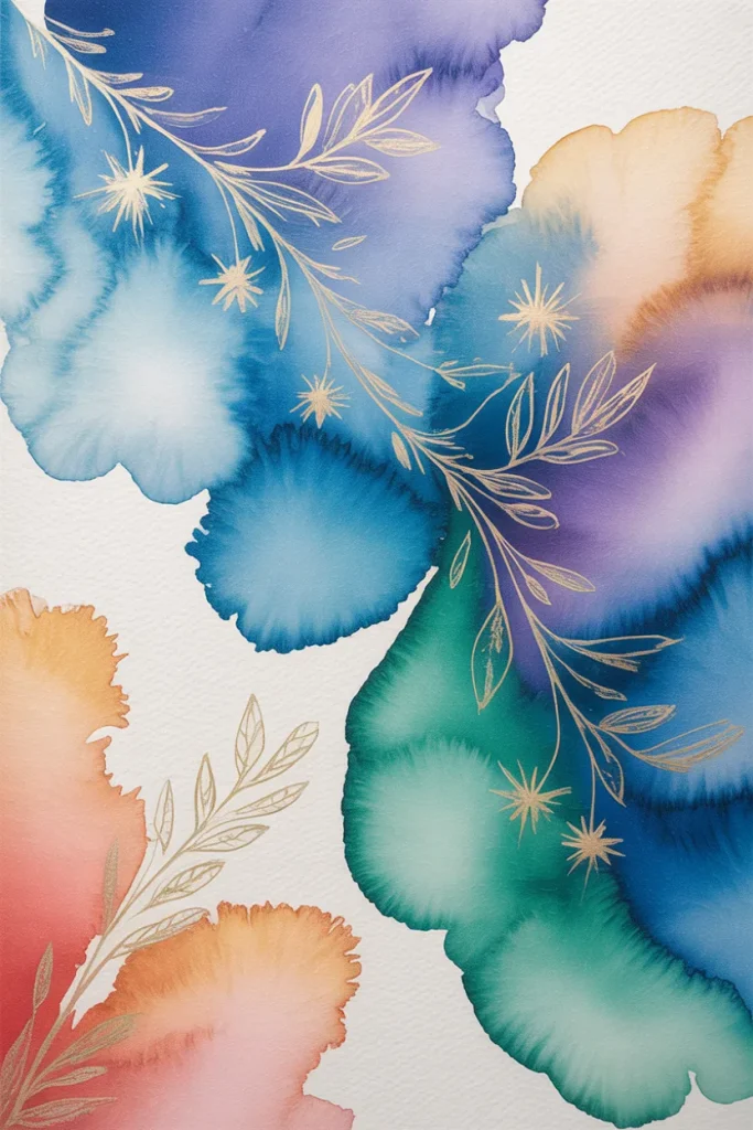 11. Negative space with masking fluid