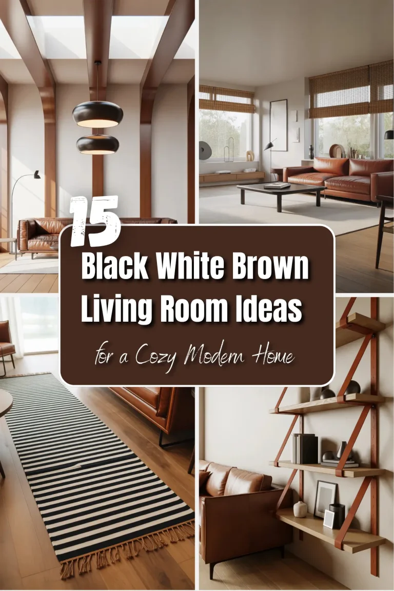 15 Black White Brown Living Room Ideas